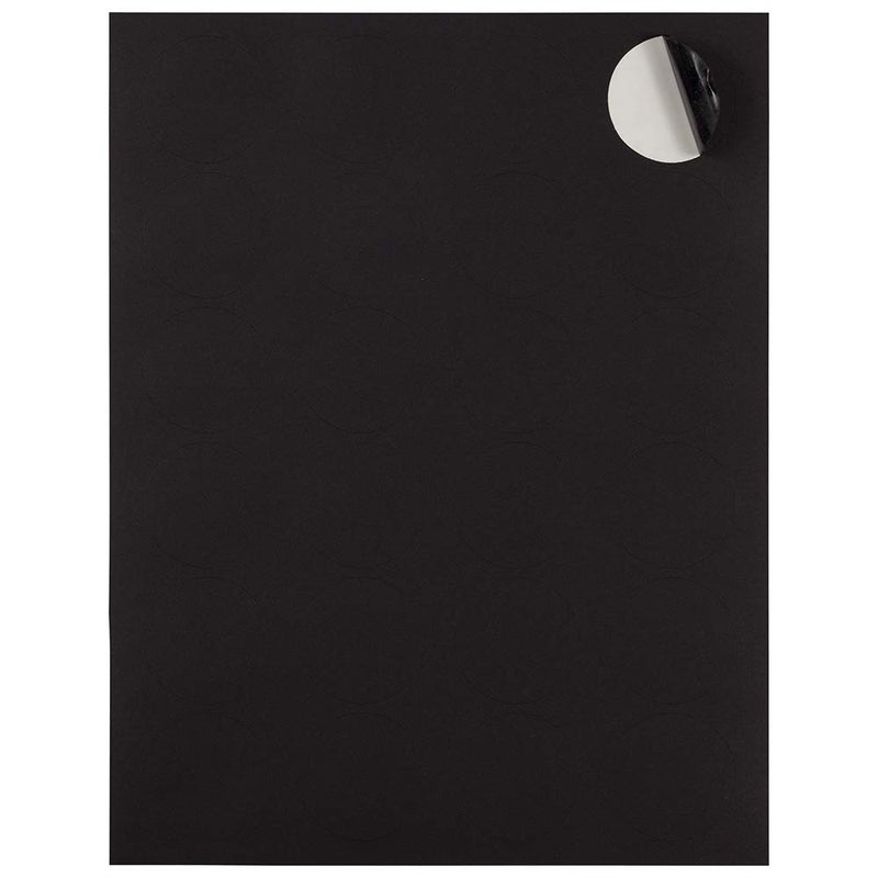 JAM PAPER Circle Label Sticker Seals - 1 2/3 Inch Diameter - Black - 120 Round Labels/Pack - Image 3